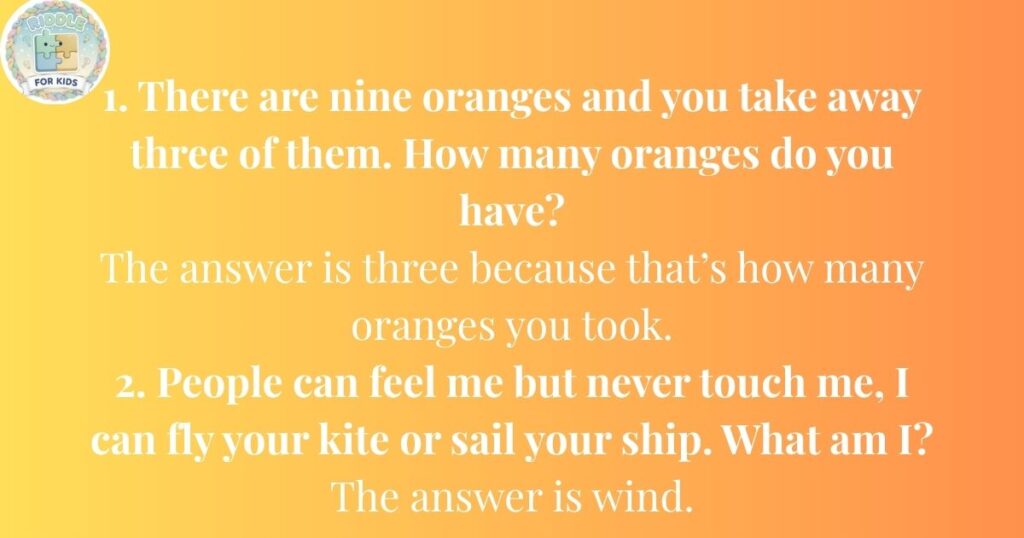 Easy Math Riddles For Kids