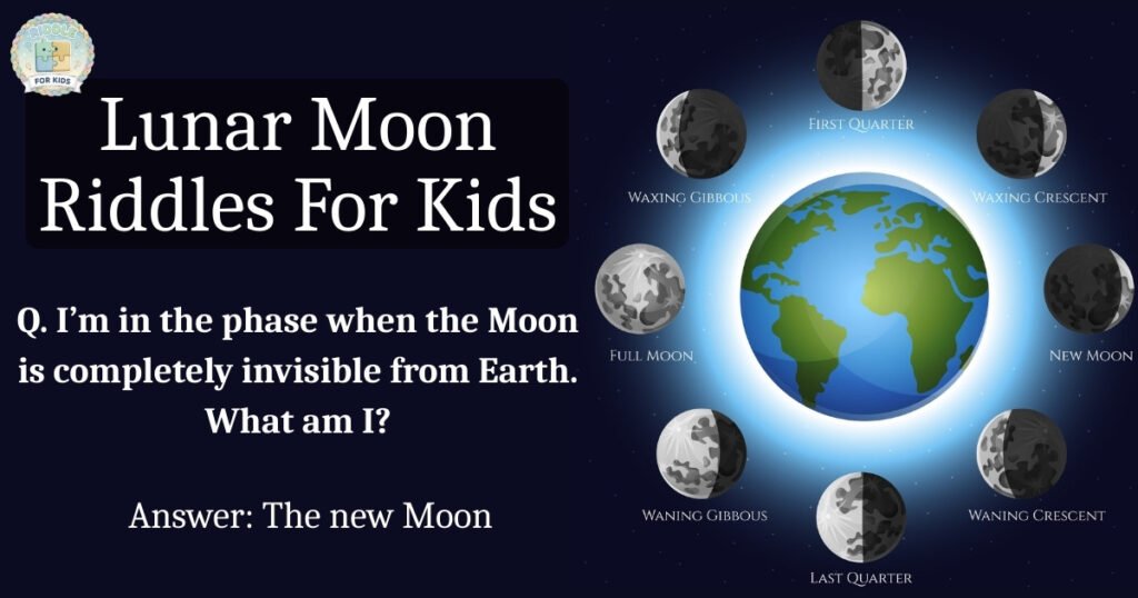 Lunar Moon Riddles For Kids